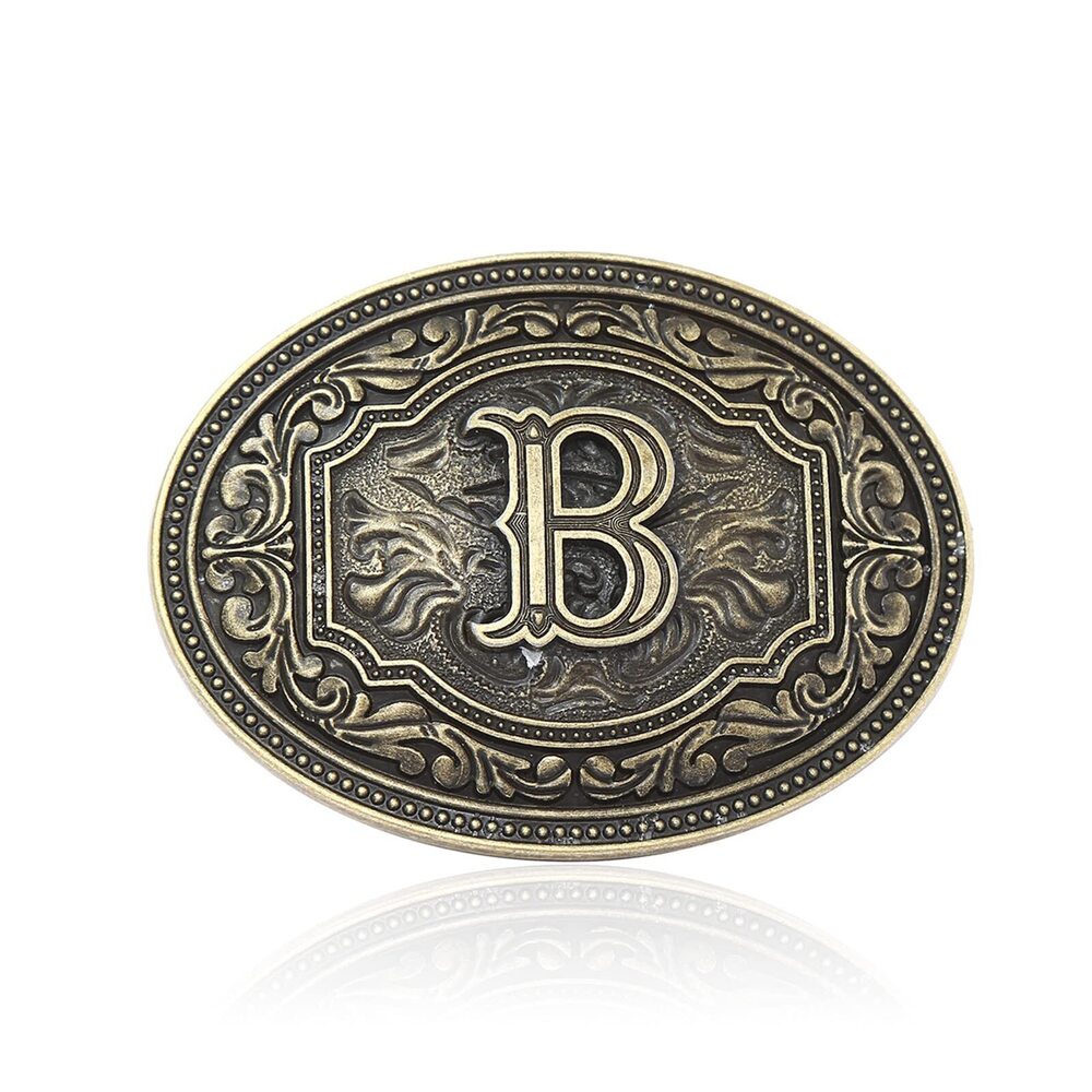 8964 Belt Buckles - Initial Letters A to Z Western Rodeo Cowboy Cowgirl